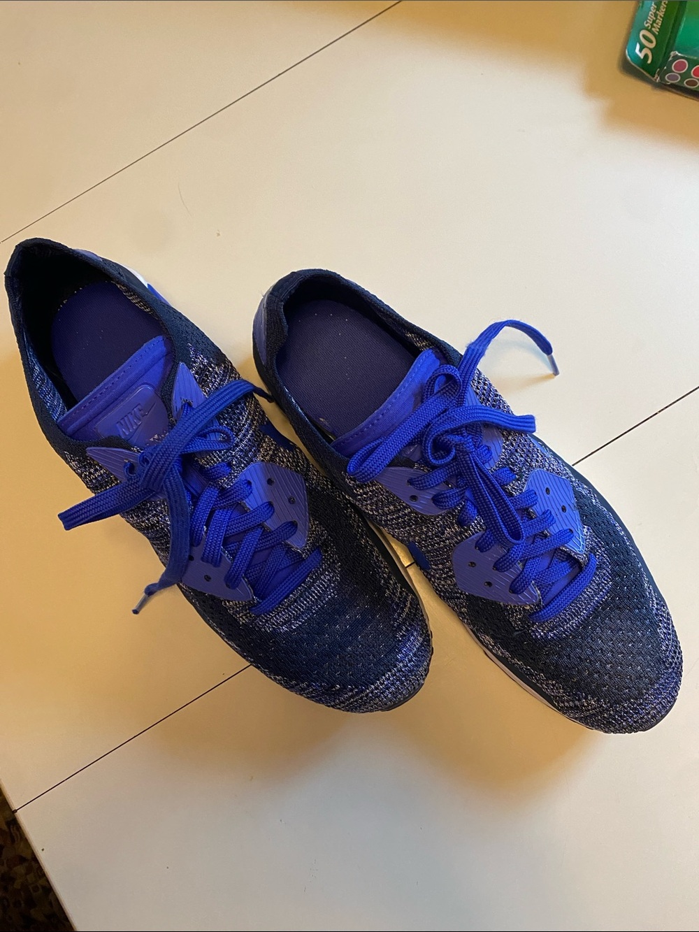 Nike Air Max Men’s Royal Blue Knit Lace-Up Sneakers 11? Activewear Athletic Gym